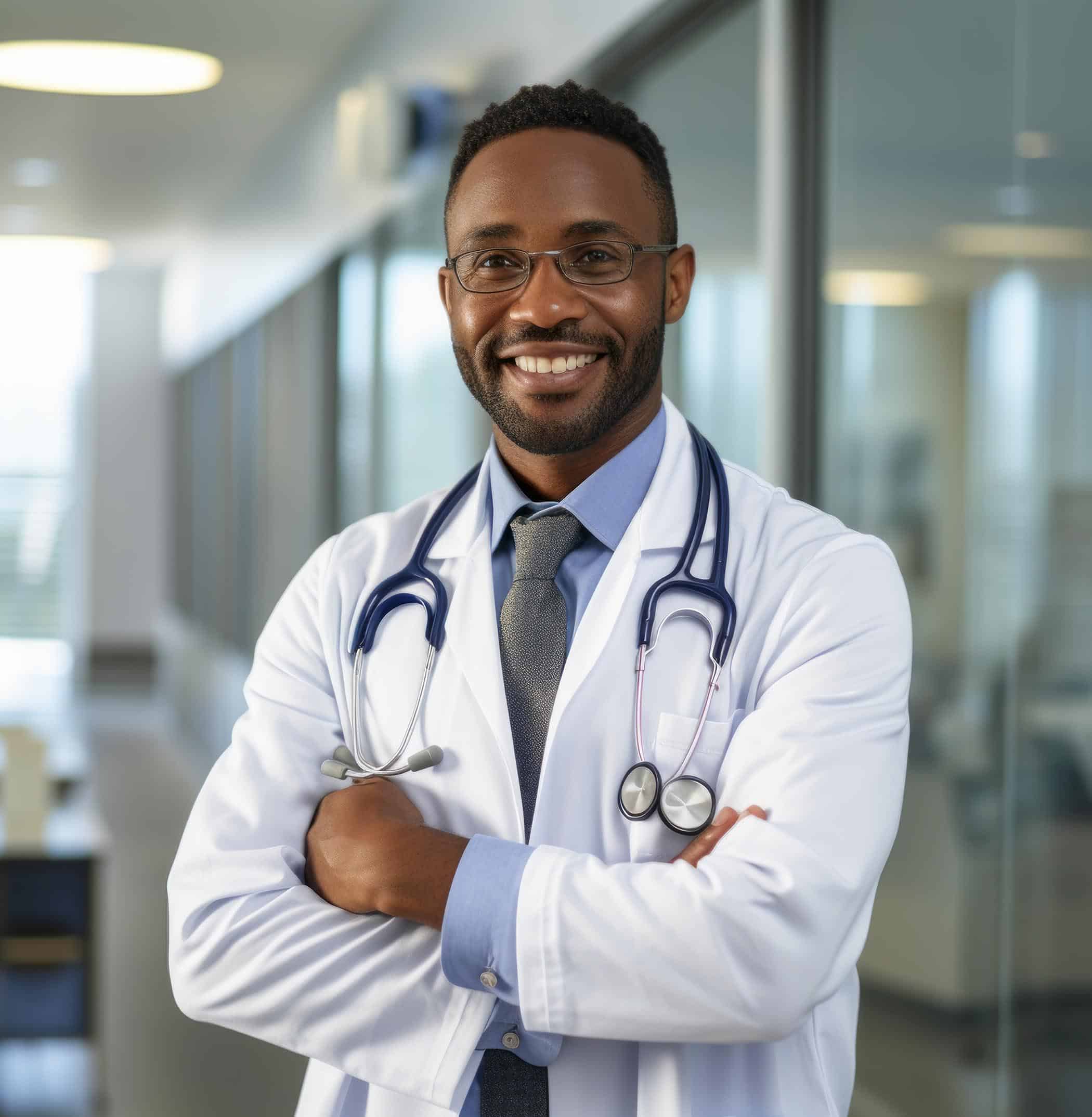 Locum tenens physician at work